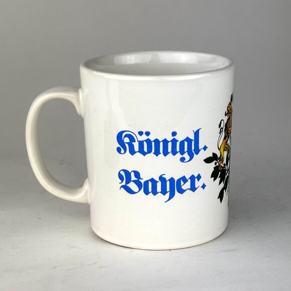 Oktoberfest Mug Staffordshire "Kaffee Haferl" with Bavarian Crest, Wooden Lid - Picture 4 of 10